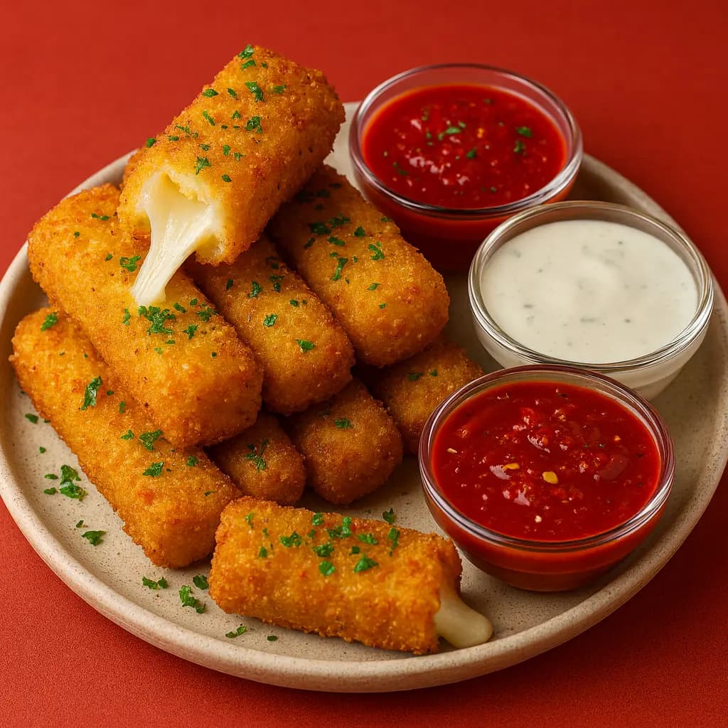 Cheese sticks with marinara sauce
