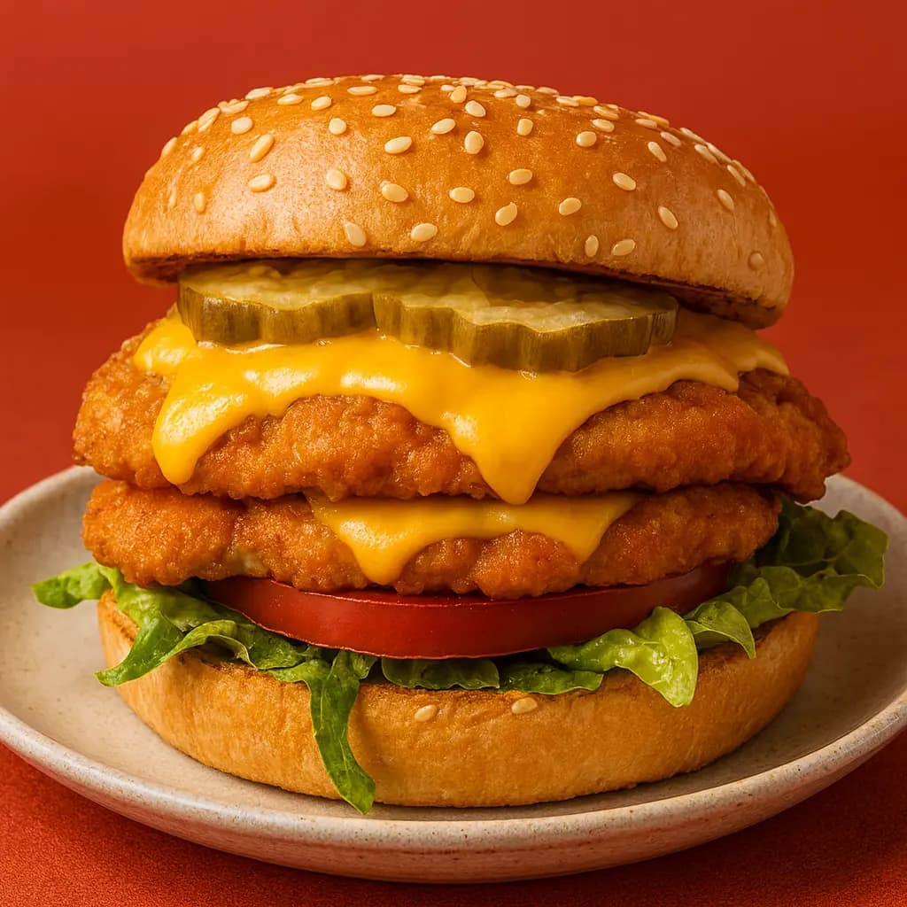 Crispy chicken burger