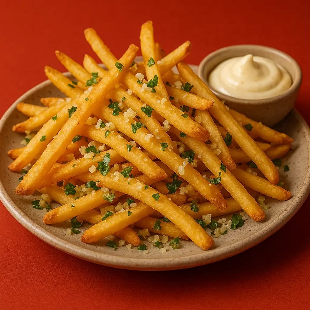 Garlic fries with parsley