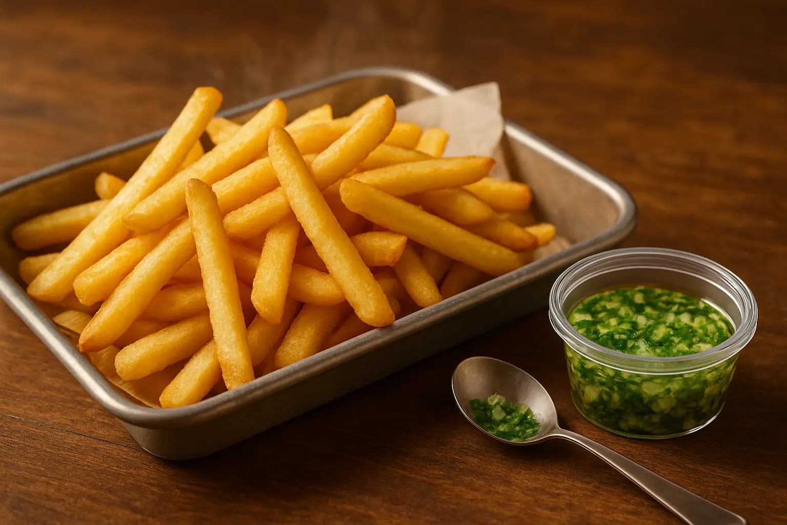 Garlic mix in a separate container